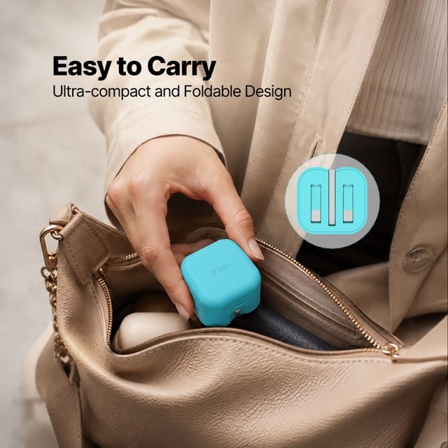 SmartCharger Pro Neon Blue 20W Wall Plug and USB-C Cable Pack - 13