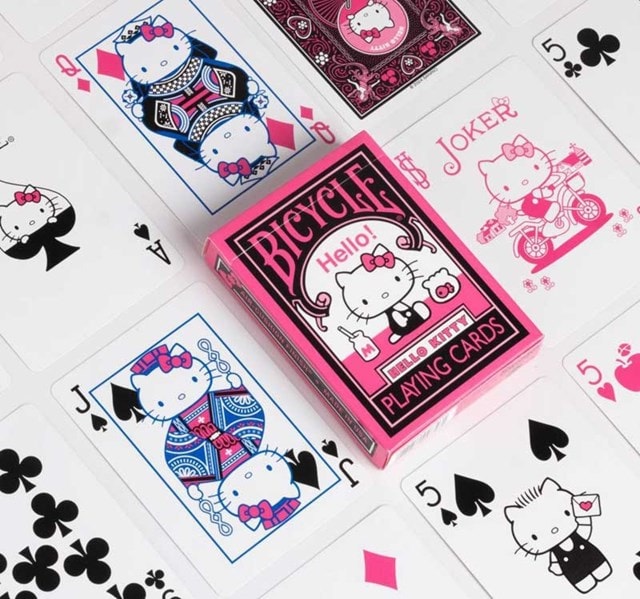 Hello Kitty Black & Pink Bicycle Playing Cards - 2