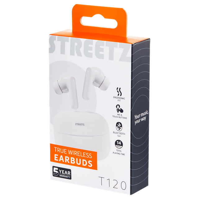 Streetz T120 White True Wireless Earphones - 4