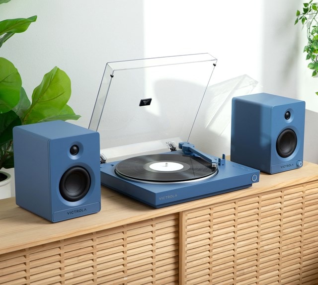 Victrola Automatic Blue Bluetooth Turntable - 11