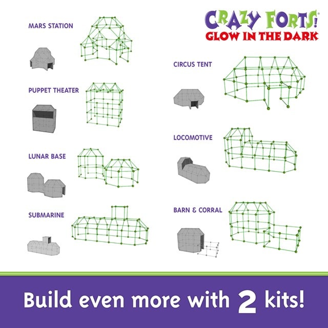Crazy Forts Play Tent Glow In The Dark Playset - 4