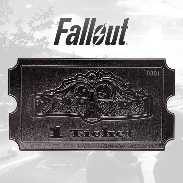 Fallout: Nuka World: Silver Plated Ticket Metal Replica (online only) - 1