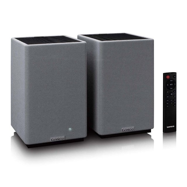 Lenco SPB-240BKGY Black Bluetooth Bookshelf Speakers - 5