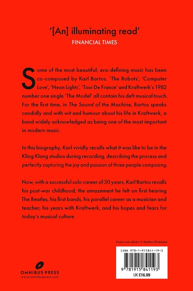 The Sound of the Machine: My Life in Kraftwerk and Beyond Paperback By Karl Bartos - 2