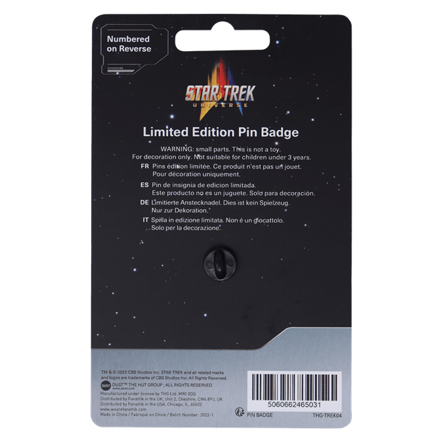 Star Trek Limited Editon Spock Pin Badge - 4