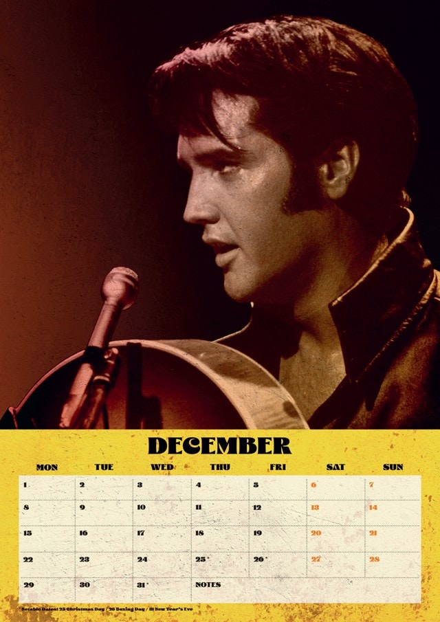 Elvis 2025 A3 Calendar - 3