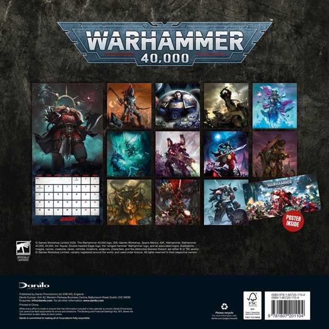 Warhammer 40,000 2027 Square Calendar - 2