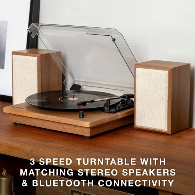 Victrola Montauk Oak Bluetooth Turntable & Speakers - 2