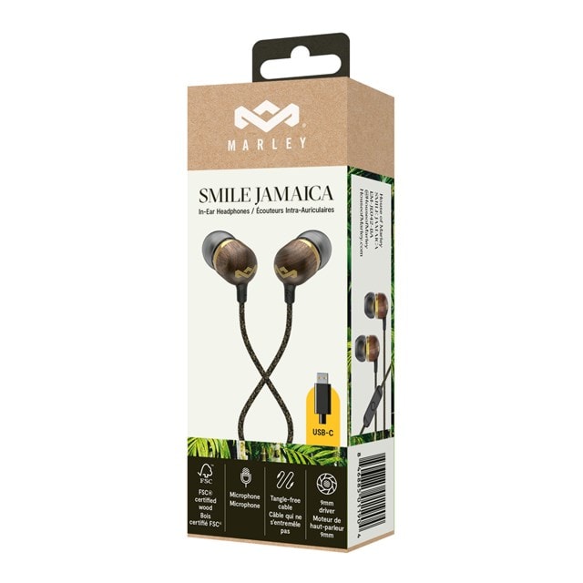 House Of Marley Smile Jamaica Brass USB-C Earphones W/Mic - 8