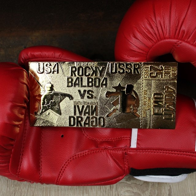 Rocky IV Ivan Drago Fight Ticket: 24K Gold Plated Limited Edition Collectible - 3