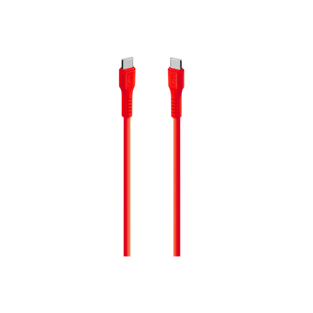 Ttec USB-C - USB-C Neon Red 60W Fast Charging/Data Cable - 2