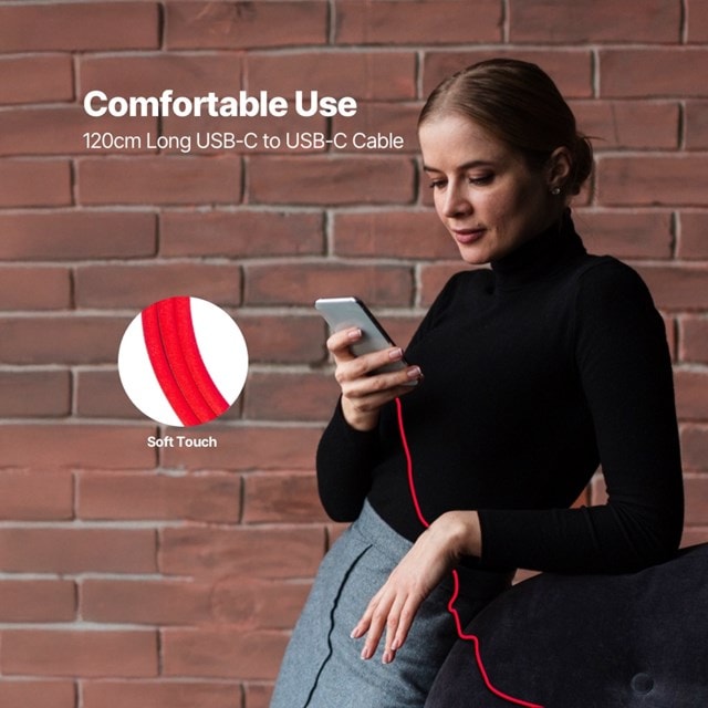 Ttec USB-C - USB-C Neon Red 60W Fast Charging/Data Cable - 7