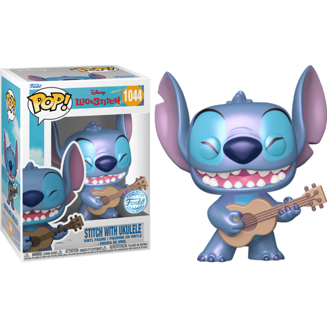 Pearlescent Stitch With Ukulele 1044 Lilo & Stitch hmv Exclusive Funko Pop Vinyl - 3