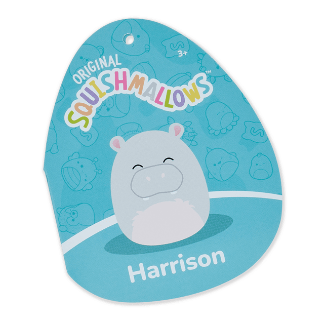 12" Grey Hippo With Fluffy Tummy Squishmallows Plush - 5