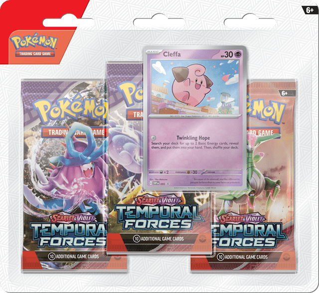 Temporal Forces 3 Pack Blister Scarlet & Violet TCG Pokemon Trading Cards - 1