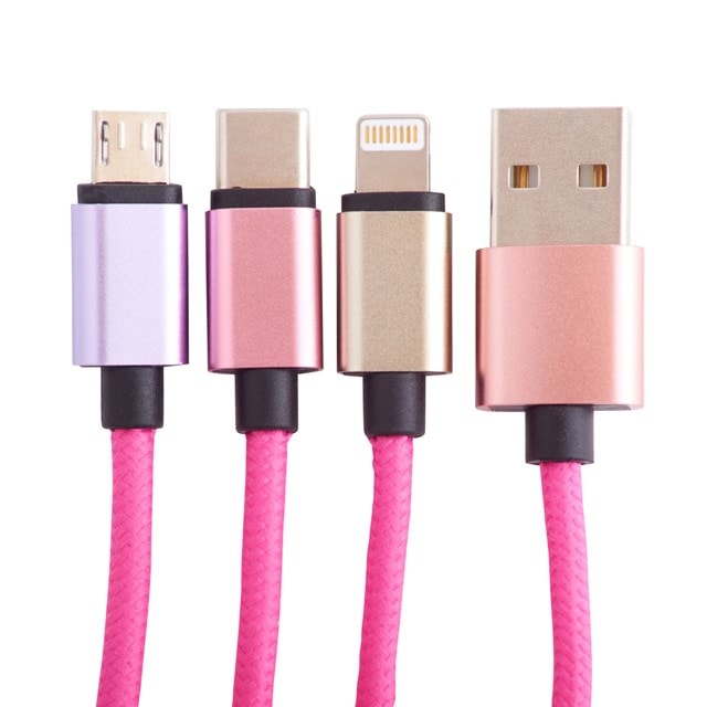 Lazerbuilt Squishmallows Lola the Unicorn 3-in-1 Cable 1.2M - 3