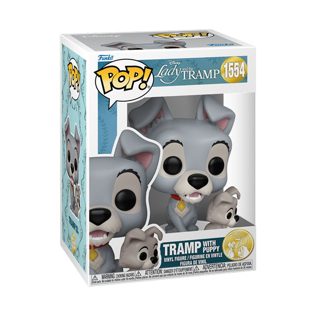 Tramp With Puppy 1554 Lady & The Tramp 70th Anniversary Funko Pop Vinyl - 2