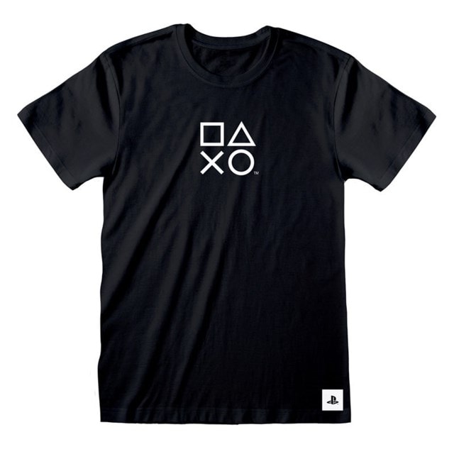 Playstation Button Play Black T-Shirt (Small) - 1