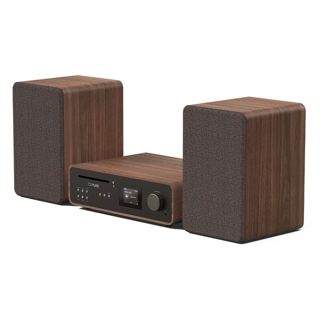 Pure Classic Stereo Coffee Black/Walnut Bluetooth HiFi System - 2