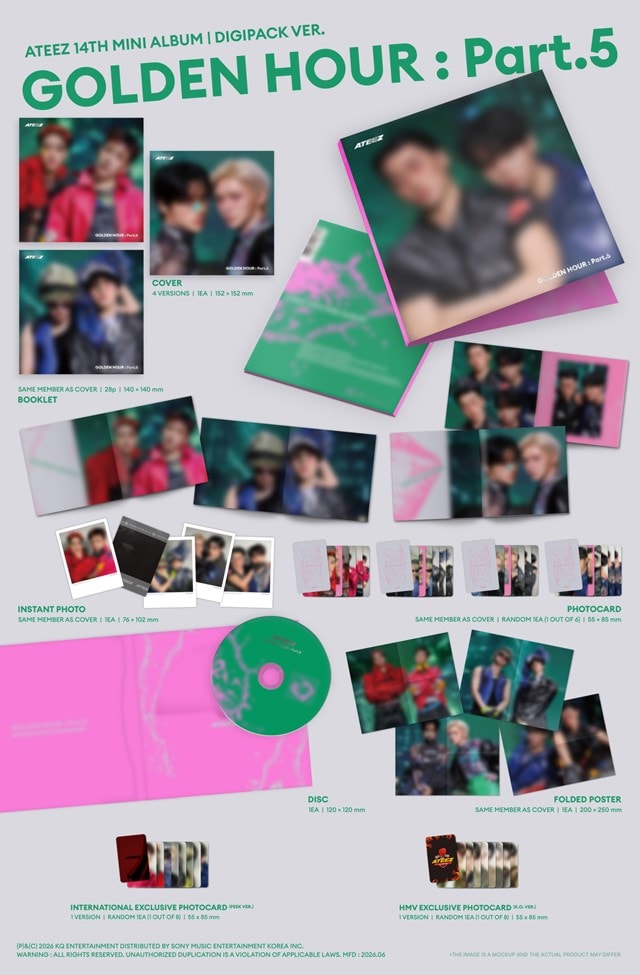 ATEEZ - GOLDEN HOUR: Part.5 - (hmv Exclusive) DIGIPACK UNIT Ver
