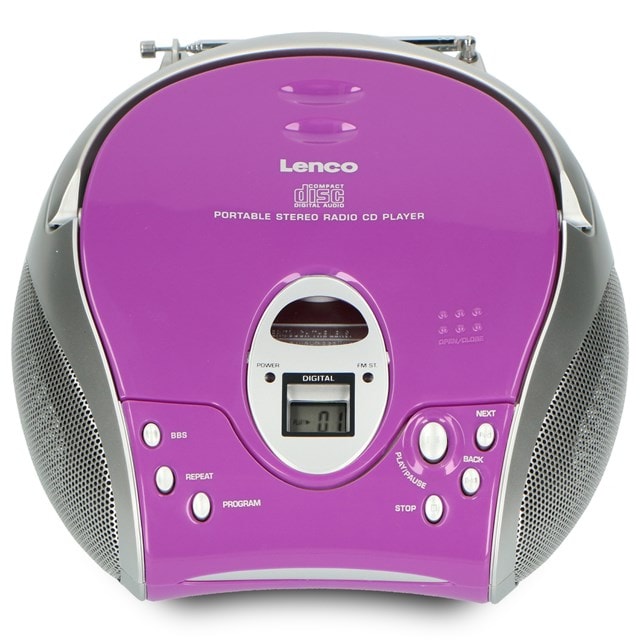 Lenco SCD-24 Purple CD Player with FM Radio - 3