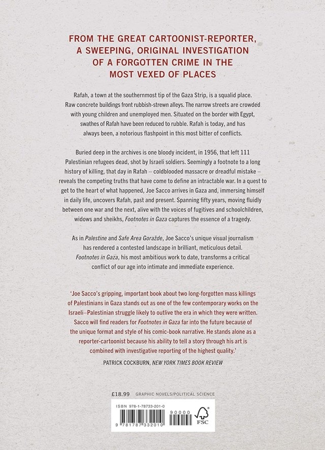 Footnotes In Gaza Paperback Graphic Novel By Joe Sacco - 2