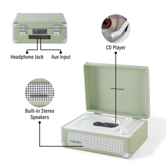 RO　CDボックス Steepletone Phoenix 6-in-1 Music System – CD, Tape & Vinyl