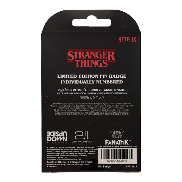 Hellfire Lives Stranger Things 5 Pin Badge - 4