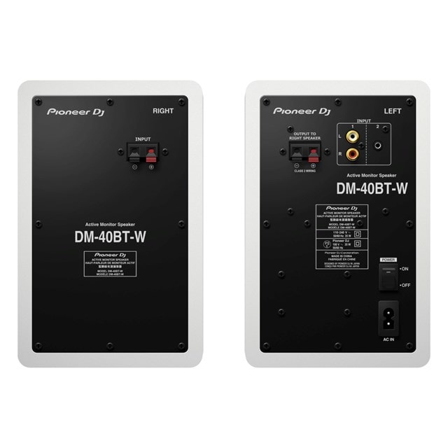 Pioneer DJ DM-40DBT White 4" Bluetooth Monitor Speakers - 3