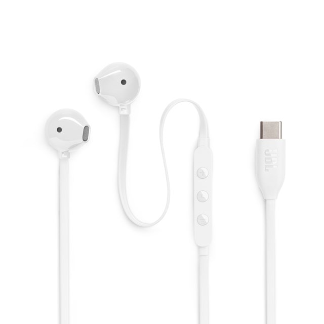 JBL Tune 305C White USB-C Earphones - 4