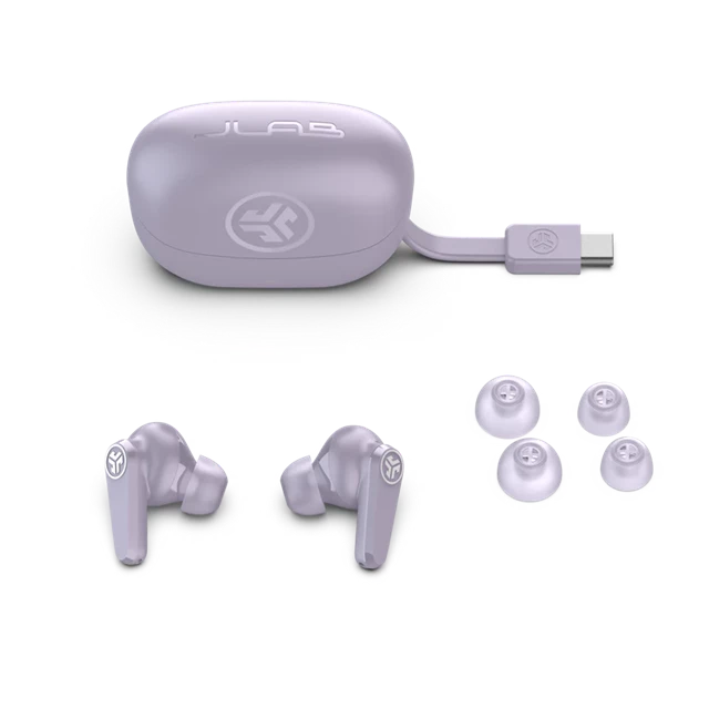 JLab Go Pods ANC Lilac Active Noise Cancelling True Wireless Bluetooth Earphones - 8