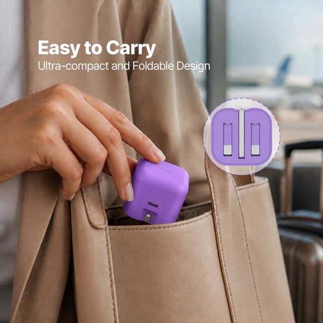 Ttec SmartCharger Pro Neon Purple 45W Wall Plug and USB-C Cable Pack - 6