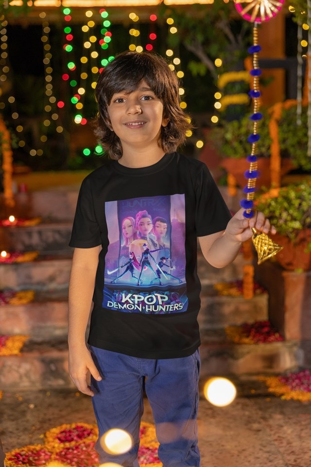 Poster K-Pop Demon Hunters Kids Black Tee (Ages 12-13) - 2