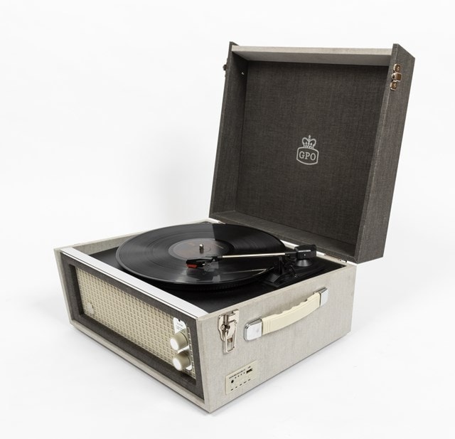 GPO Bermuda Grey Turntable - MP3 USB & Built-In Speaker - 4