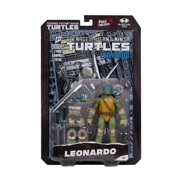 Leonardo Teenage Mutant Ninja Turtles TMNT McFarlane Page Punchers Figurine With Comic - 5
