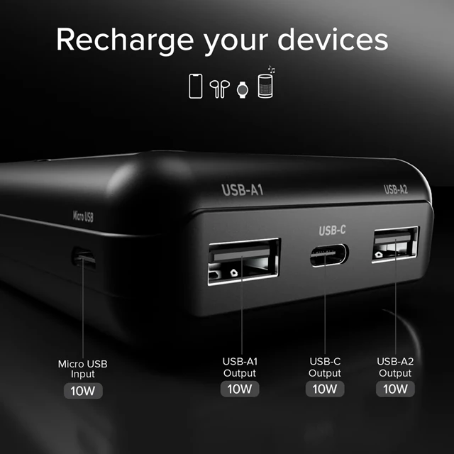 SBS Solar 10,000mAh Power Bank - 7