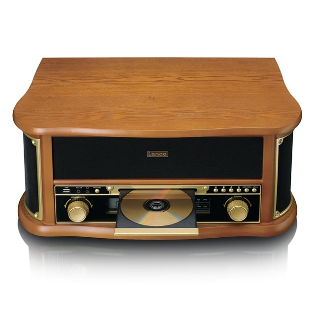 Lenco TCD-2551WD Wood Bluetooth Turntable with FM radio, CD & Cassette - 5