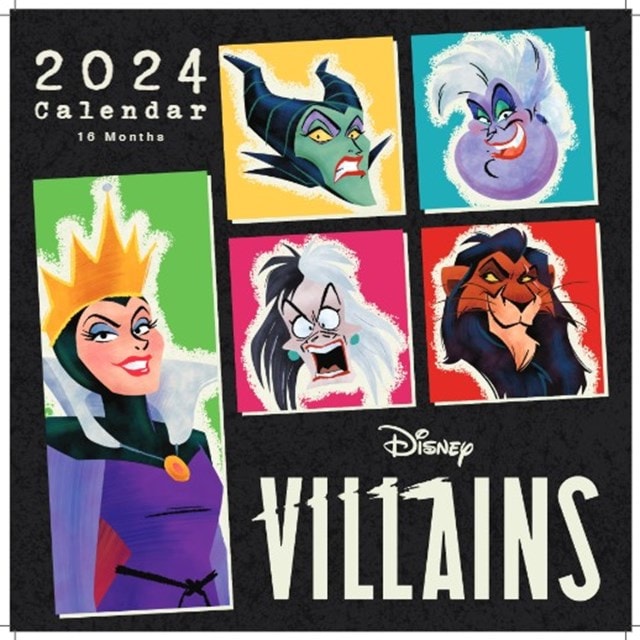 Disney Classics Villains hmv Exclusive 2024 Square Calendar | Calendar