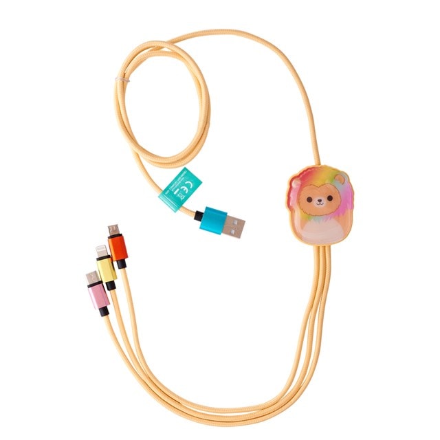 Lazerbuilt Squishmallows Leonard the Lion 3-in-1 Cable 1.2M - 2