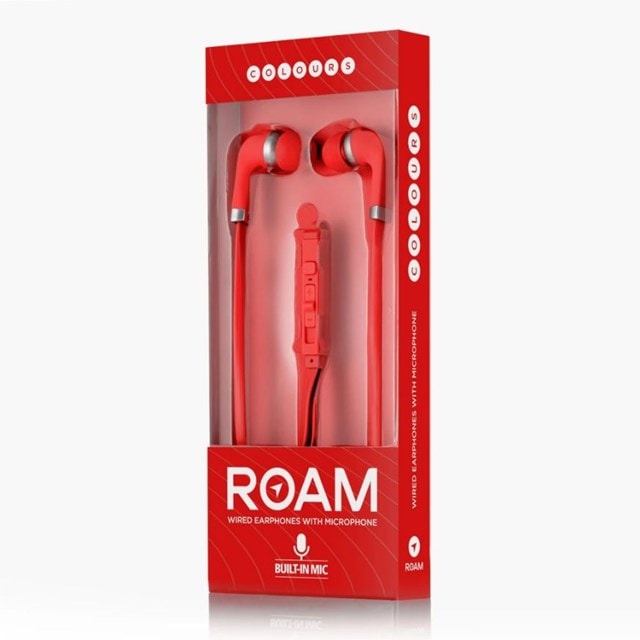 Roam Colours Plus Red Earphones W/Mic - 2