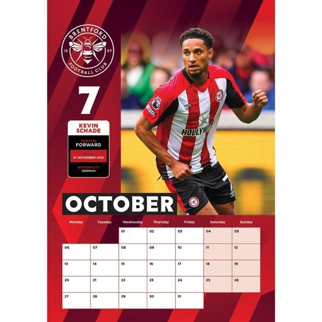 Brentford FC 2025 Calendar A3 - 2