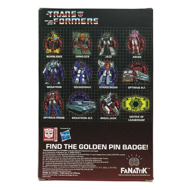 Transformers Set Of 12 Mystery Enamel Pins - 15