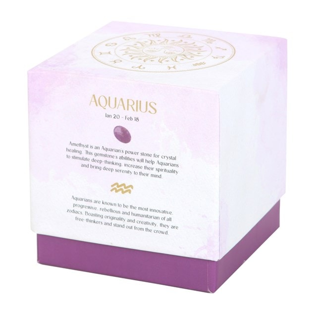 Aquarius Bergamot & Mandarin Gemstone Zodiac Candle - 6