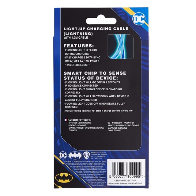 Lazerbuilt Batman Light-Up Lightning Cable - 8