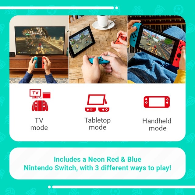 Nintendo Switch Console (Neon Red/Neon Blue) Switch Sports Bundle + 12 Months NSO - 4