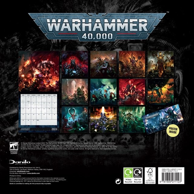 Warhammer 2024 Square Calendar Calendar Free shipping over £20