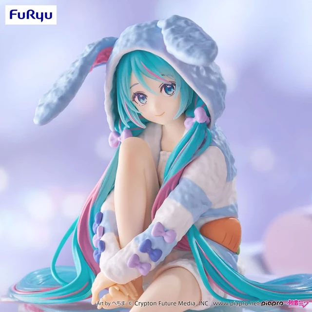 Hatsune Miku Rabbit Ear Hooded Pajama Noodle Stopper Figure - 3