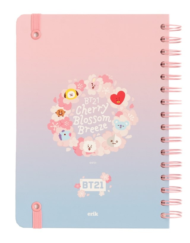 Bt21 Cherry Blossom Lined Cover A5 Notepad Stationery - 2