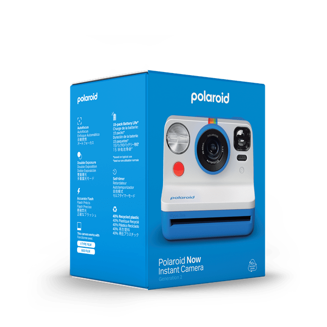 Polaroid Now Generation 2 Blue Instant Camera, Instant camera, Free  shipping over £20