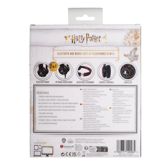 Lazerbuilt Harry Potter Light-Up Patronus Bluetooth Headphones - 8